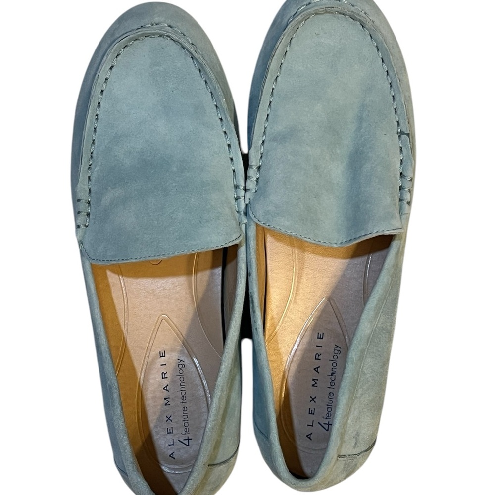 Alex Marie Blue Slip-On Loafers Suede Comfort